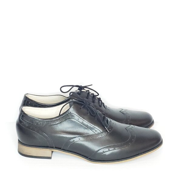 Zapato Black Leather Oxford - HAML6 - Picture 1 of 8